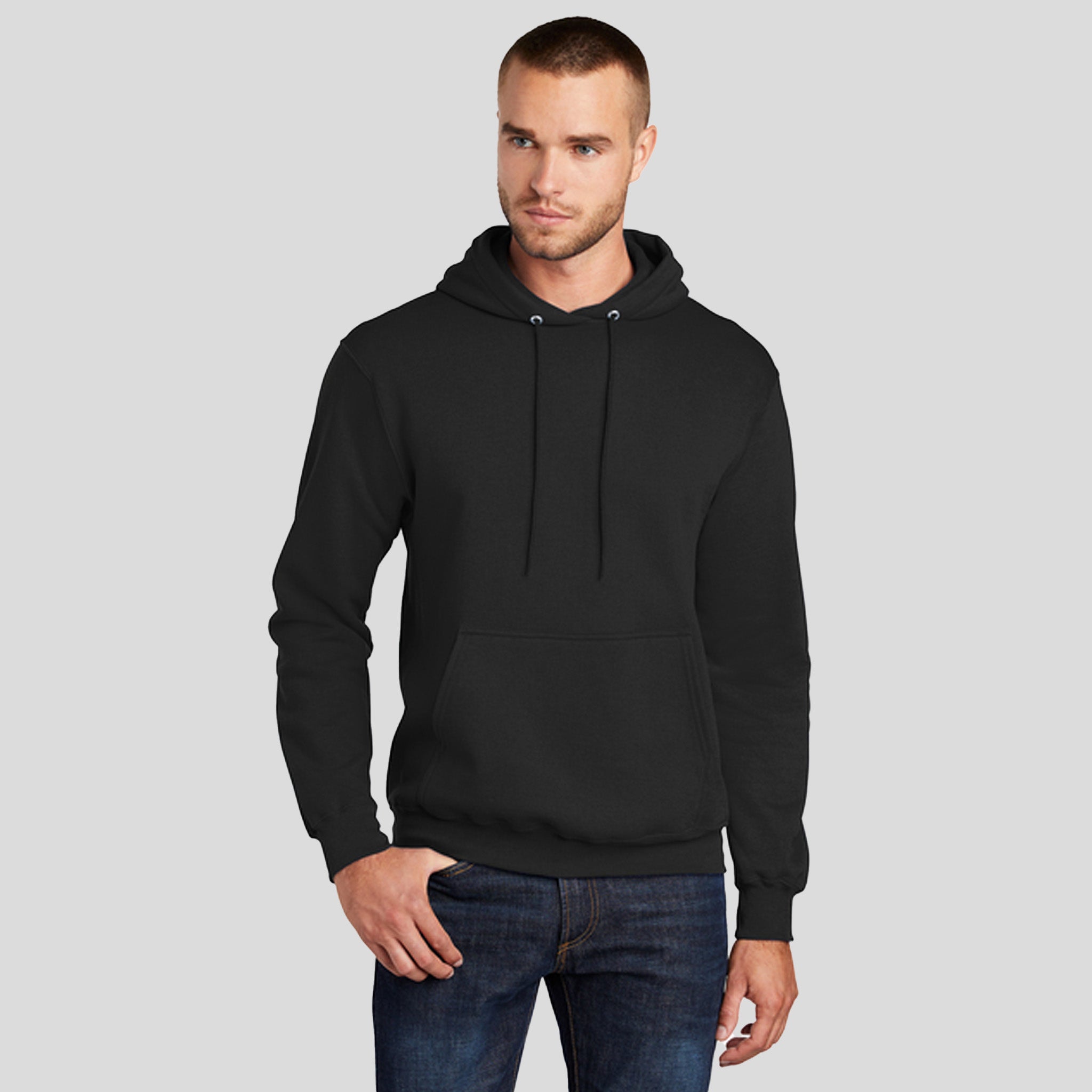 Tall Core Fleece Pullover Hooded Sweatshirt | Jet Black