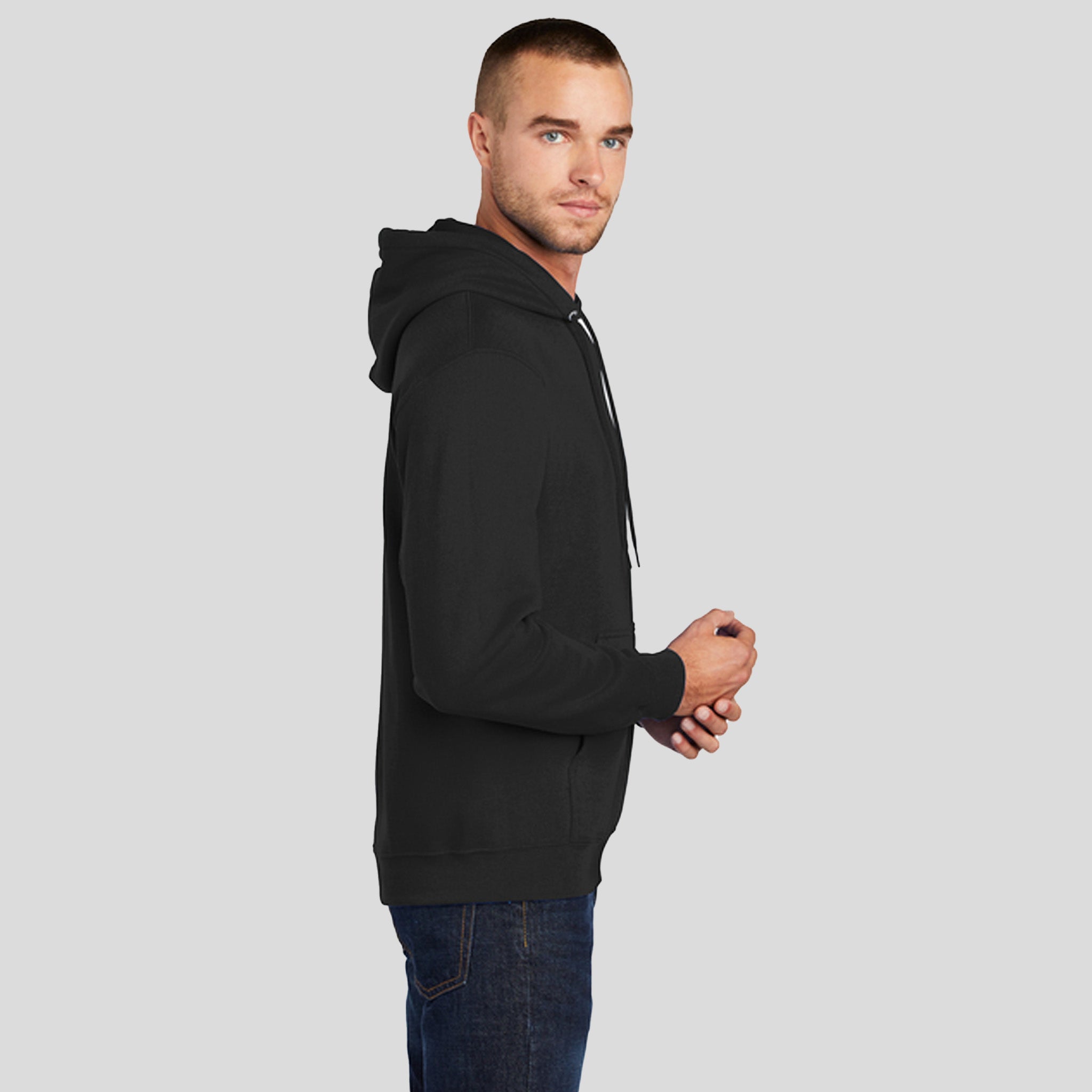 Tall Core Fleece Pullover Hooded Sweatshirt | Jet Black