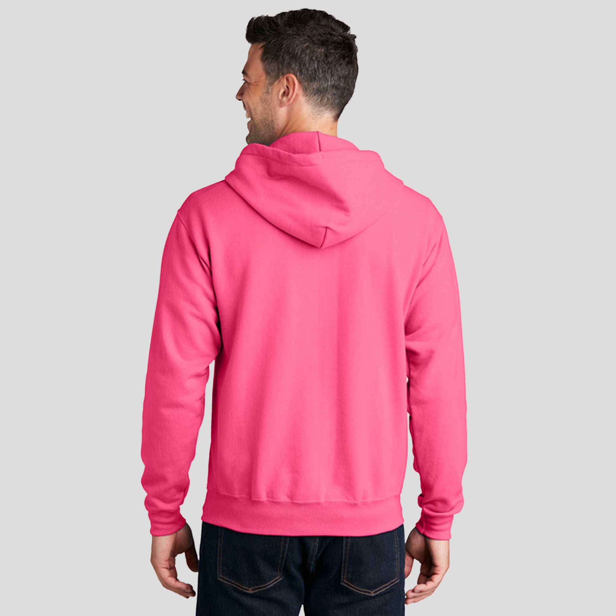 Core Fleece Full-Zip Hooded Sweatshirt | Neon Pink