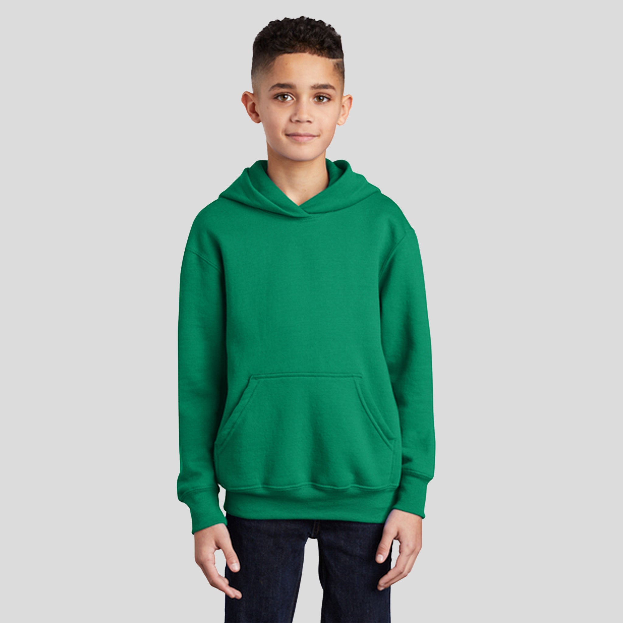 Youth Core Fleece Pullover Hooded Sweatshirt | Kelly Green