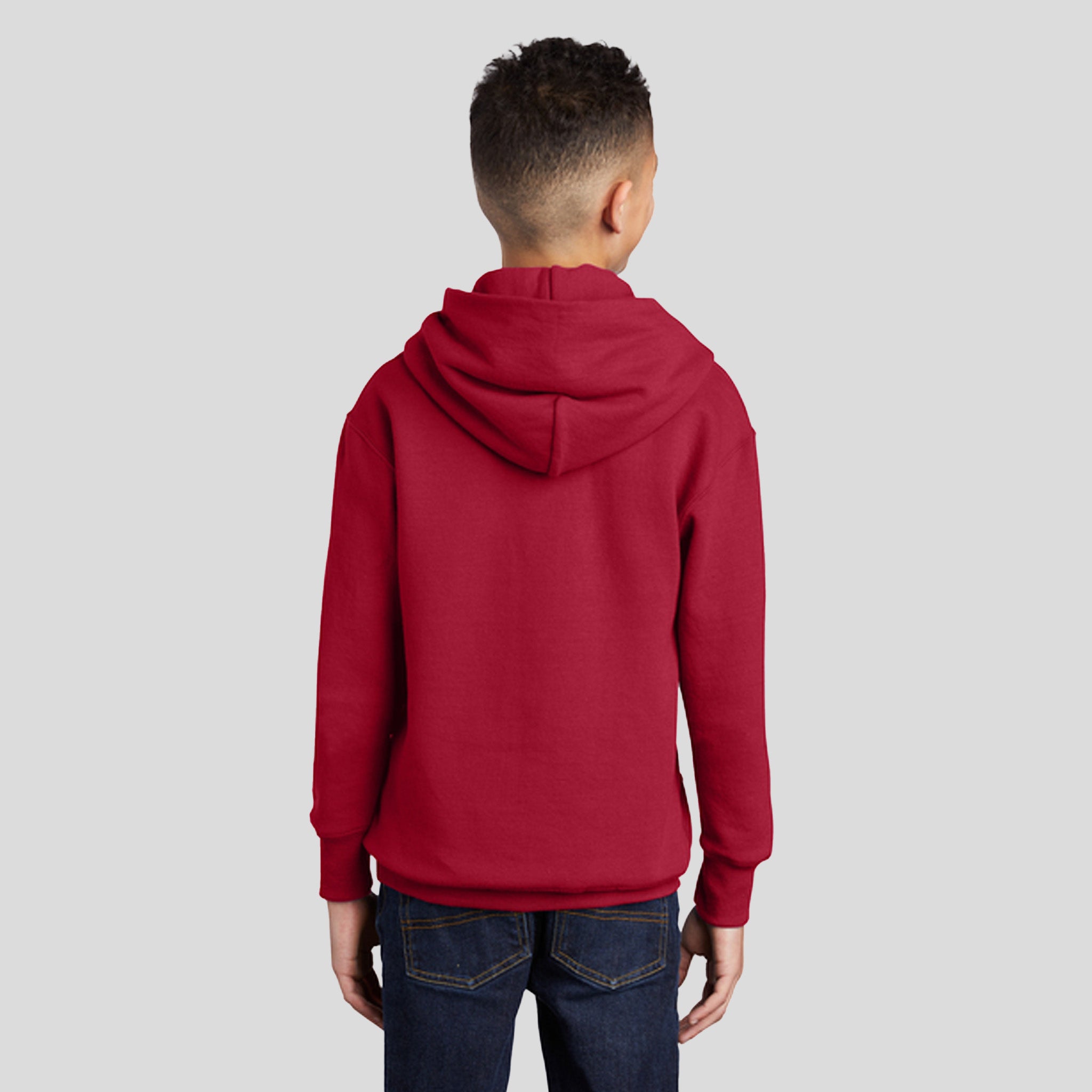 Youth Core Fleece Pullover Hooded Sweatshirt | Red