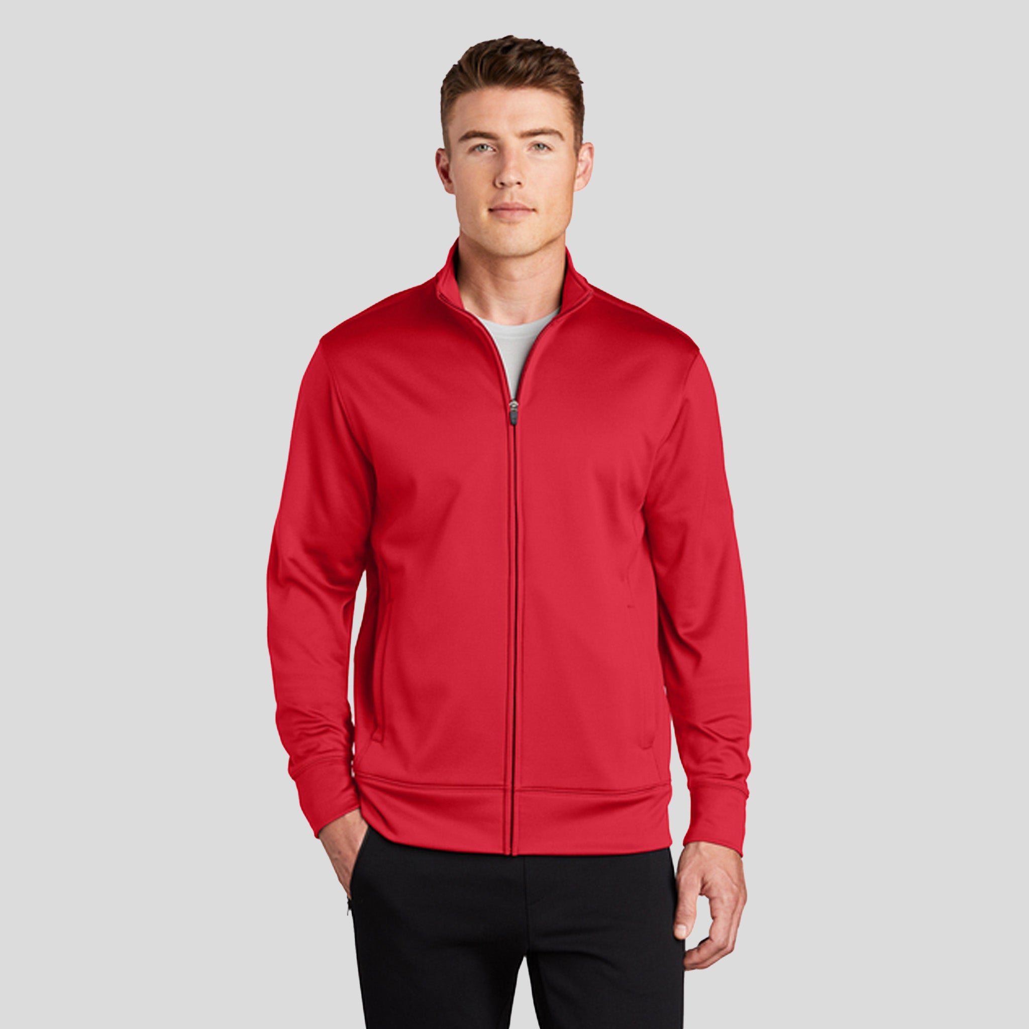 Sport-Wick® Fleece Full-Zip Jacket | Deep Red