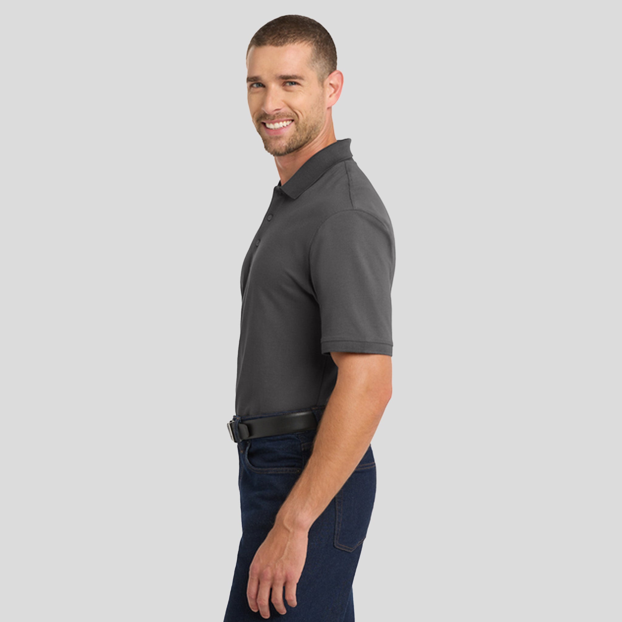 Tall EZCotton® Polo | Sterling Grey