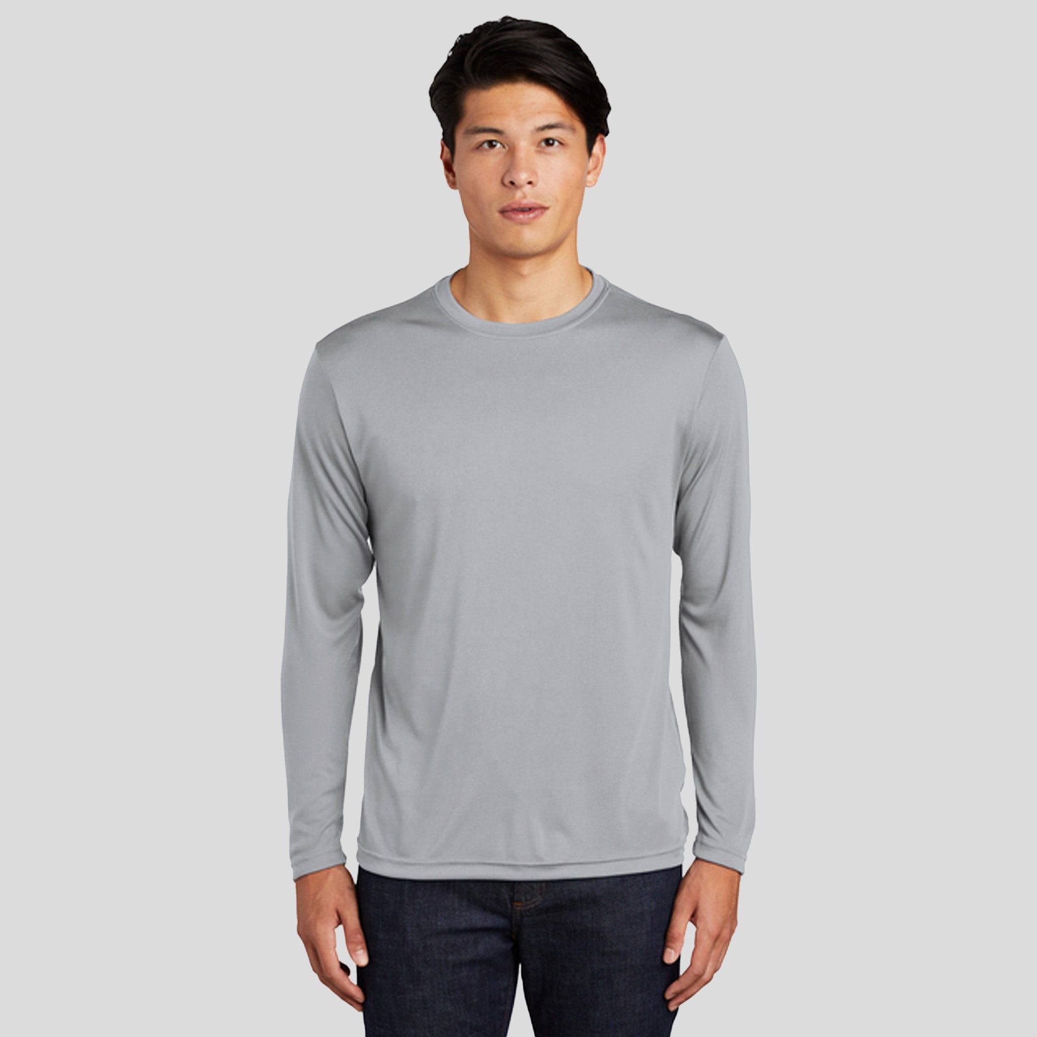 Tall Long Sleeve PosiCharge® Competitor™ Tee | Silver