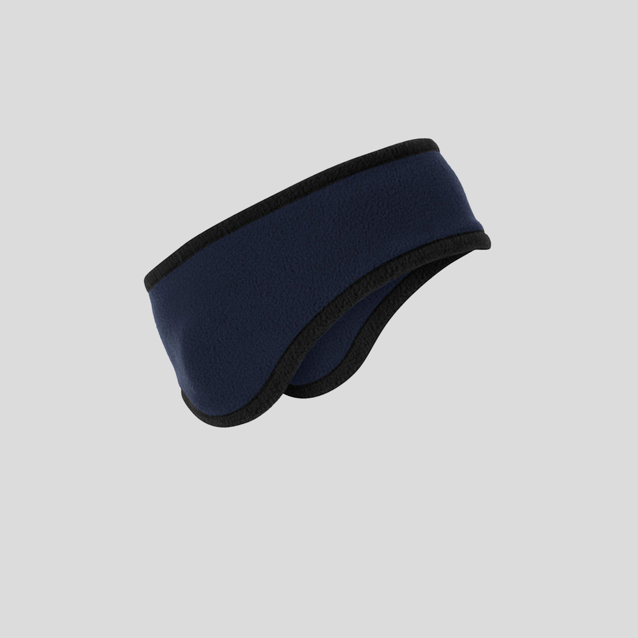 Two-Color Fleece Headband | Navy