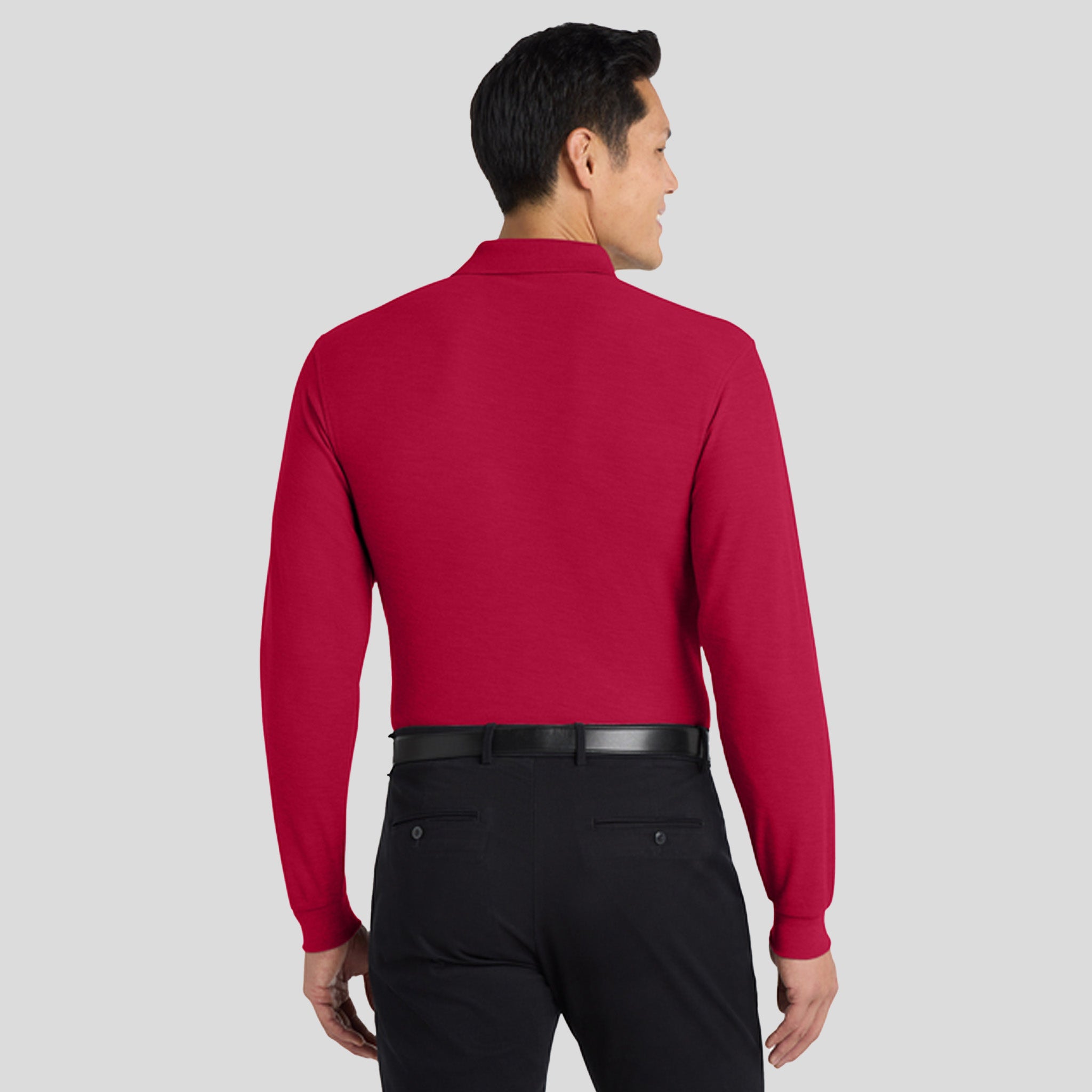 Silk Touch™ Long Sleeve Polo | Red