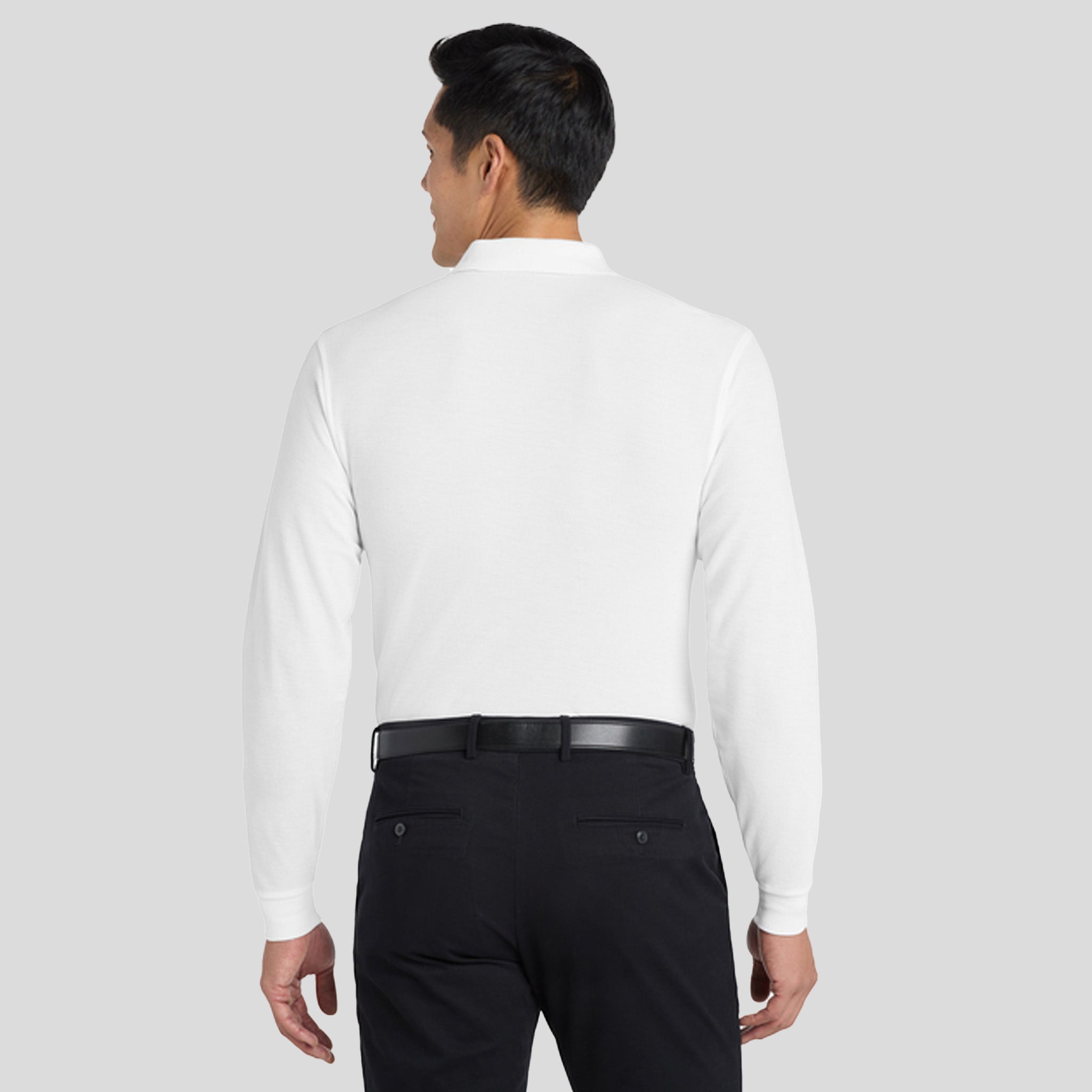 Silk Touch™ Long Sleeve Polo | White