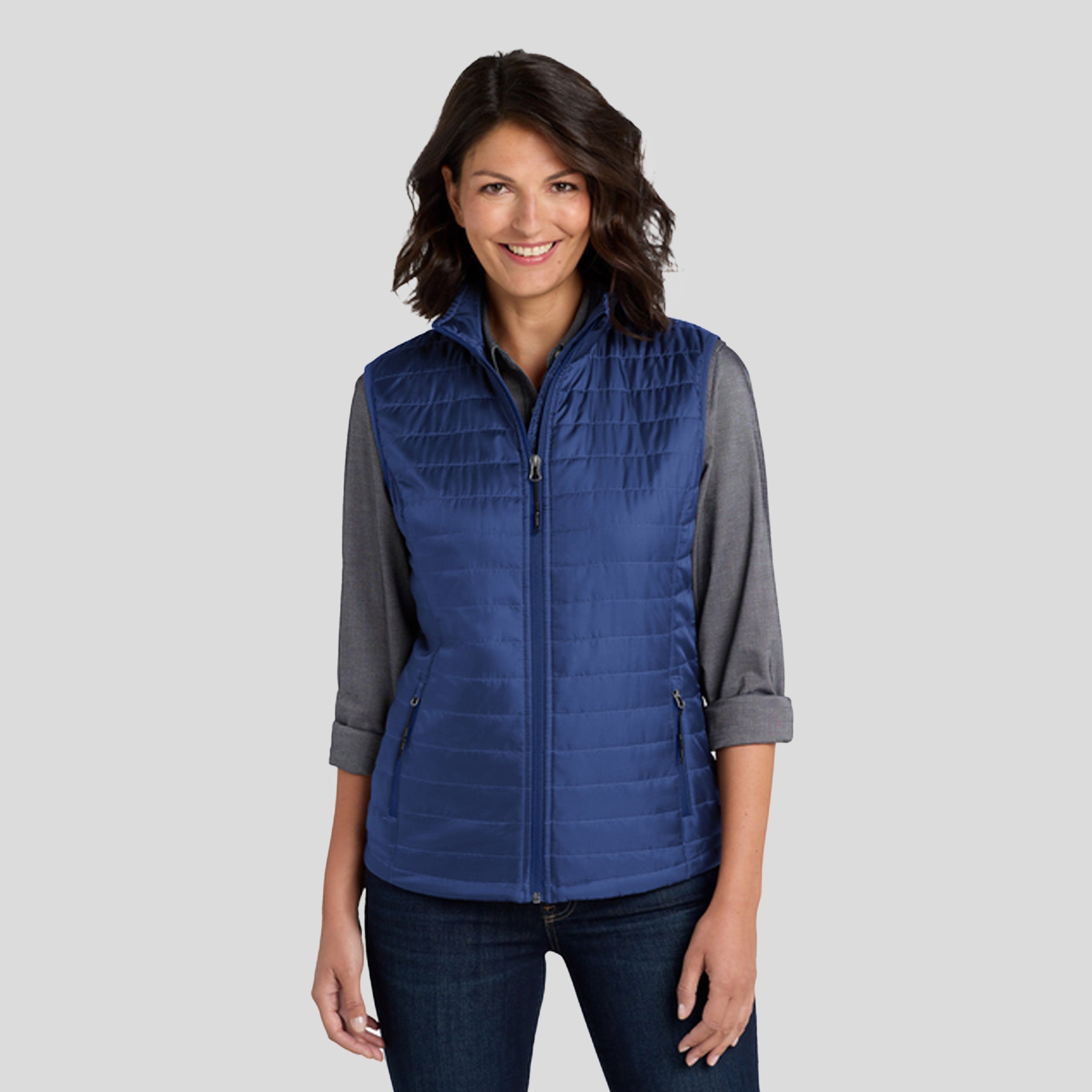 Women's Packable Puffy Vest | Colbalt Blue