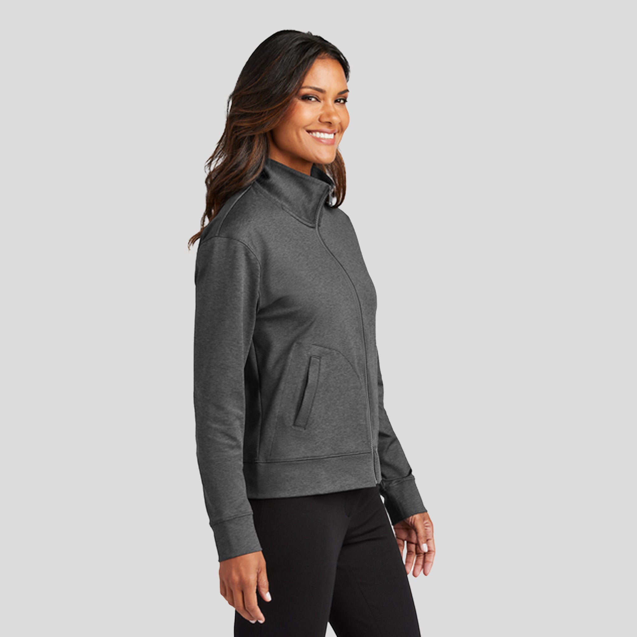 Women's C-FREE® Double Knit Full-Zip | Grey Steel Heather