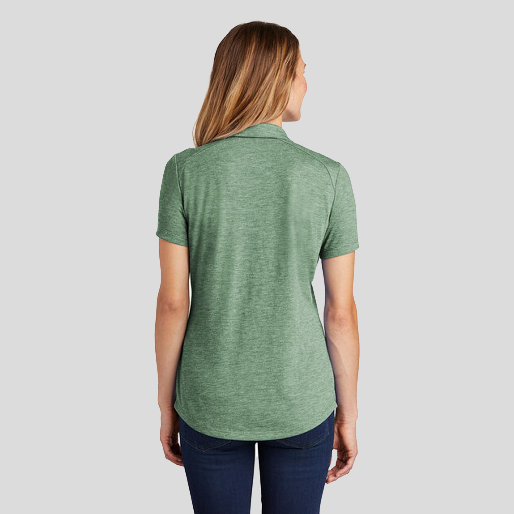Women's PosiCharge ® Tri-Blend Wicking Polo | Forest Green Heather