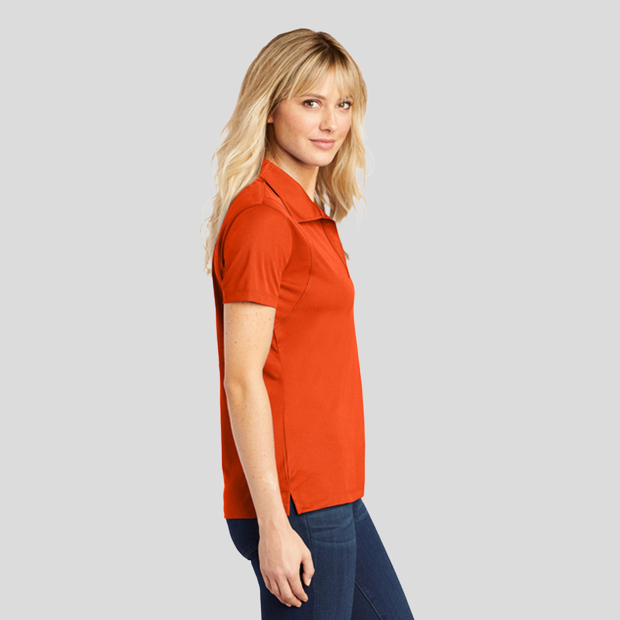 Women's Micropique Sport-Wick® Polo | Deep Orange