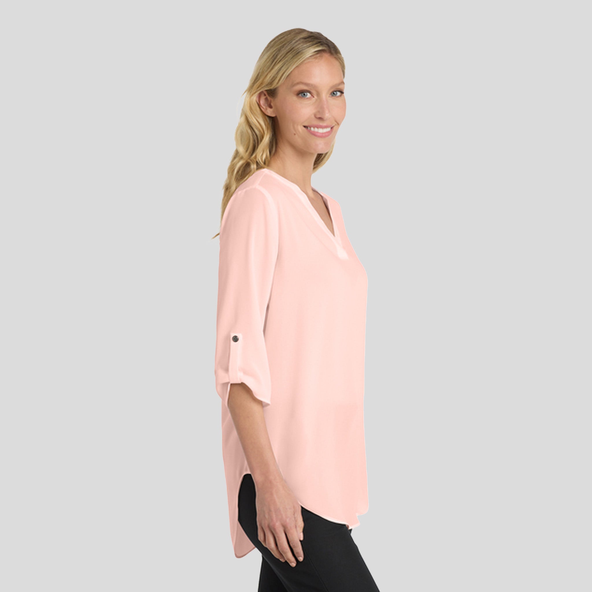 Women's 3/4-Sleeve Tunic Blouse | Rose Quartz