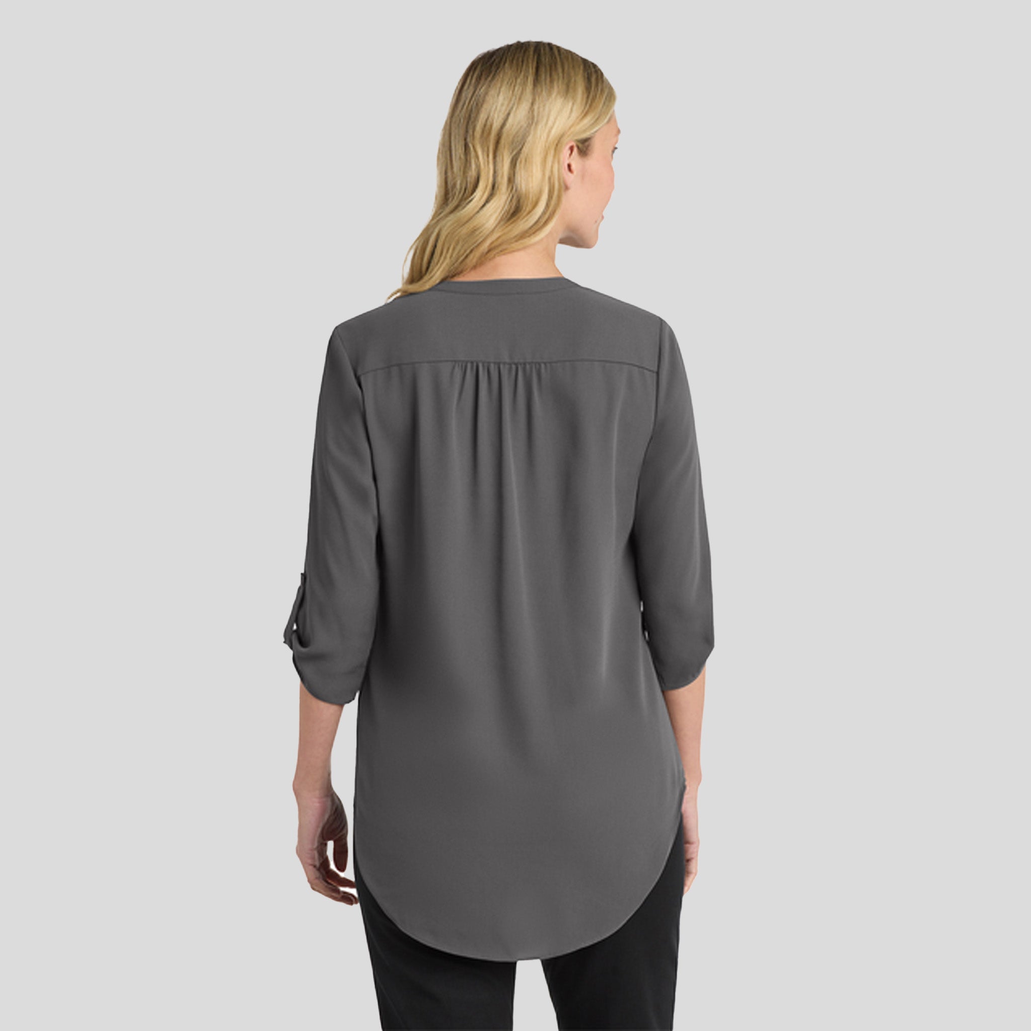 Women's 3/4-Sleeve Tunic Blouse | Sterling Grey
