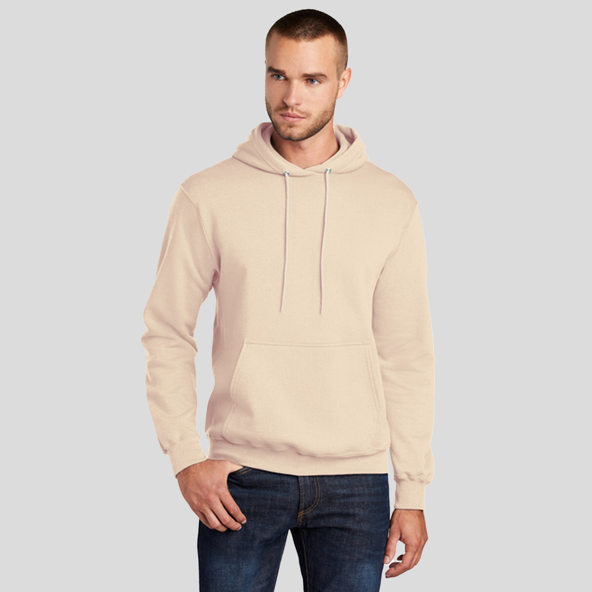 Core Fleece Pullover Hooded Sweatshirt | Creme