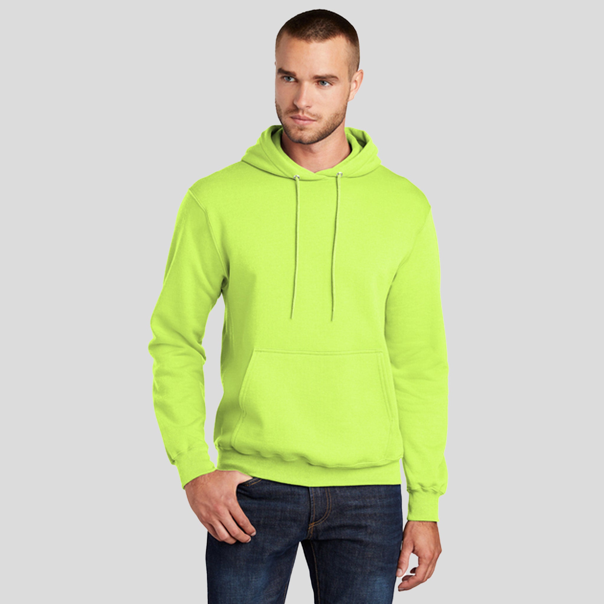 Core Fleece Pullover Hooded Sweatshirt | Neon Yellow