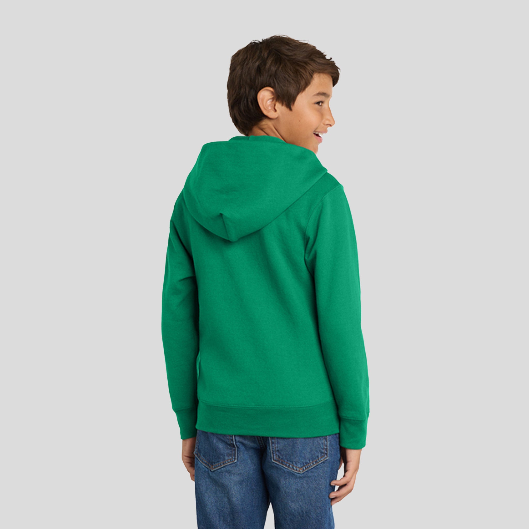Youth Core Fleece Full-Zip Hooded Sweatshirt | Kelly