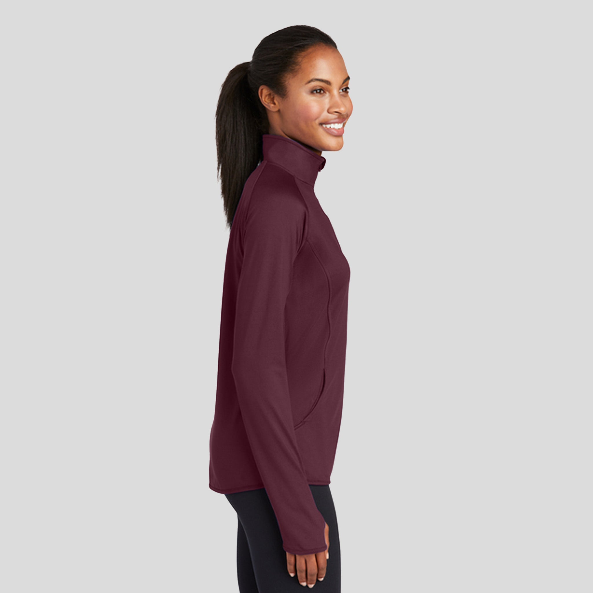 Women's Sport-Wick® Stretch 1/4-Zip Pullover | Maroon