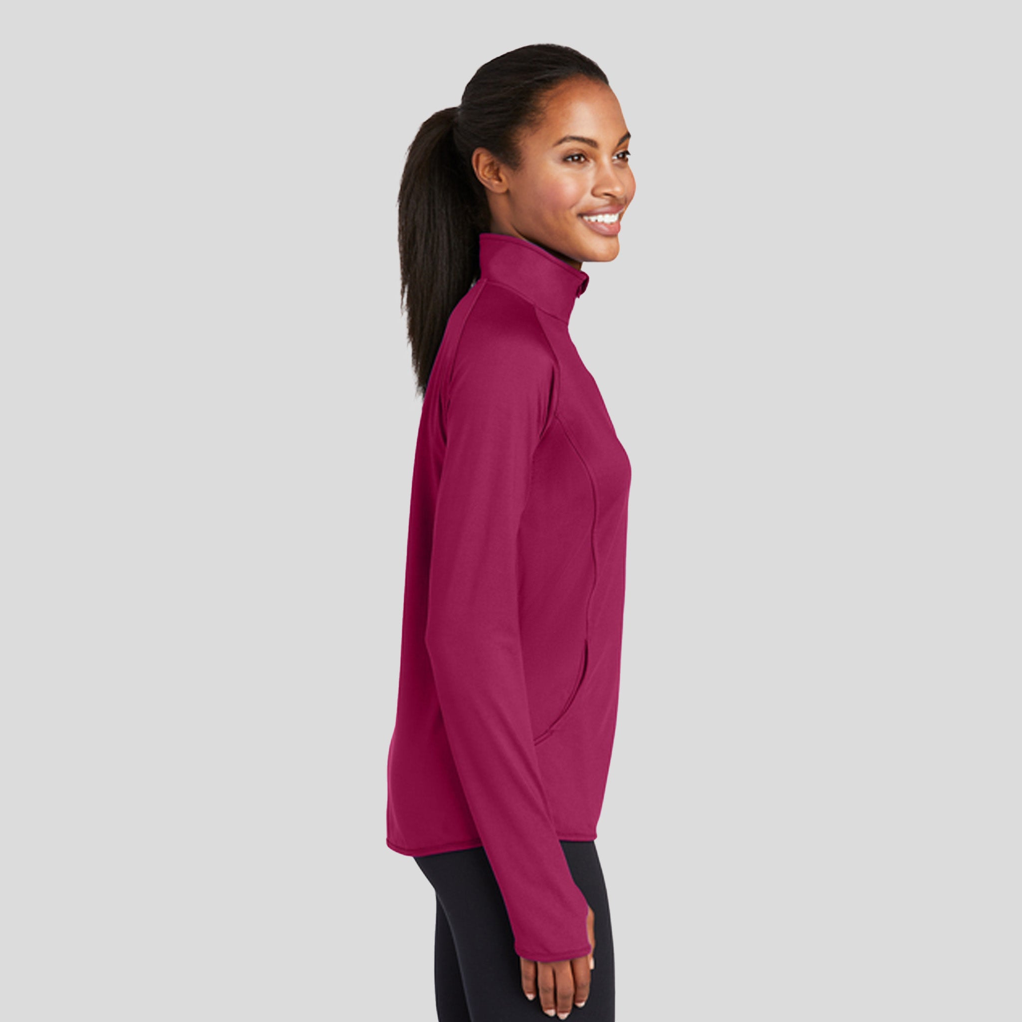 Women's Sport-Wick® Stretch 1/4-Zip Pullover | Pink Rush