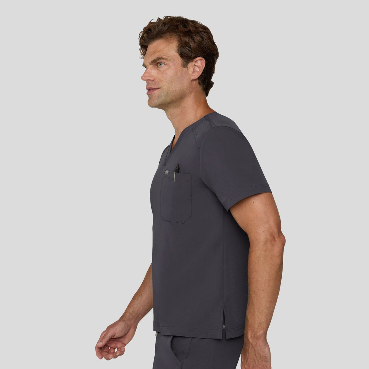 Tempo Men's 1 Pocket V-Neck Top | Pewter